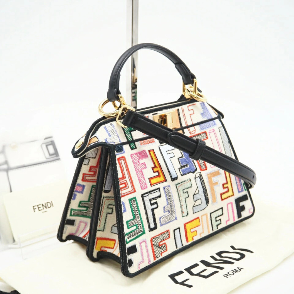 Fendi Peekaboo ISee U Multicolor Handbag canvas